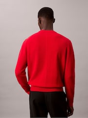 Calvin Klein Red Cosy Wool Crewneck Jumper - Image 2 of 6