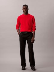 Calvin Klein Red Cosy Wool Crewneck Jumper - Image 3 of 6