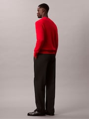 Calvin Klein Red Cosy Wool Crewneck Jumper - Image 4 of 6