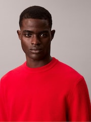 Calvin Klein Red Cosy Wool Crewneck Jumper - Image 5 of 6