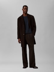 Calvin Klein Blue Merino Wool Classic Jumper - Image 3 of 6