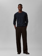 Calvin Klein Blue Merino Wool Classic Jumper - Image 4 of 6