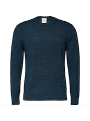 Calvin Klein Blue Merino Wool Classic Jumper - Image 6 of 6