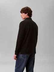 Calvin Klein Black Long Sleeve Casual Pique Polo Shirt - Image 2 of 5