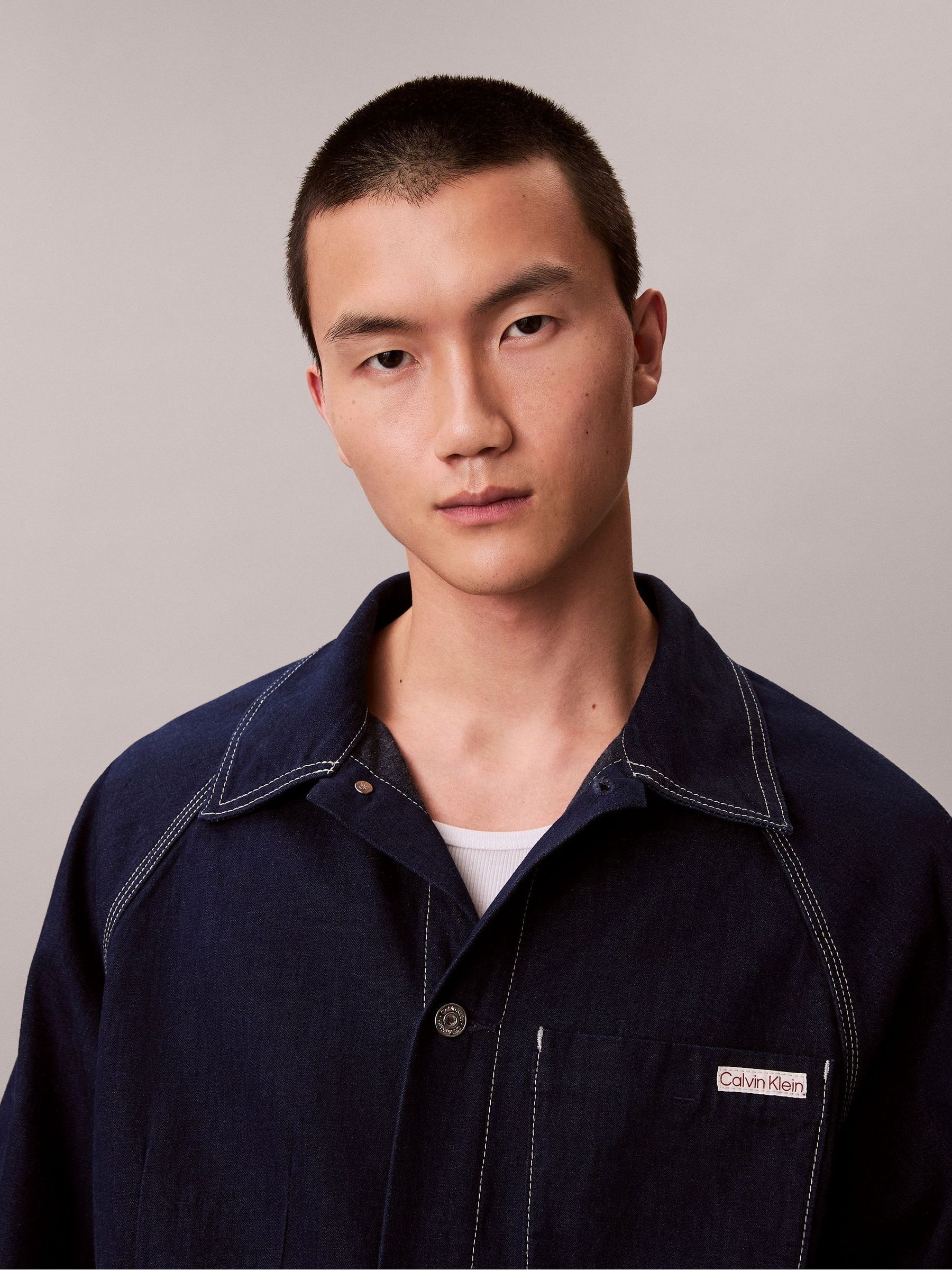 Buy Calvin Klein Blue Denim Darted Workwear Jacket from Next USA