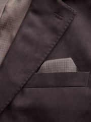 Chocolate Brown Slim Fit Faux Suede Blazer - Image 9 of 11
