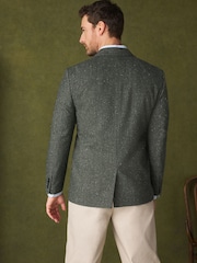 Khakigrün - Wool Blend Donegal Textured Blazer - Bild 4 von 11