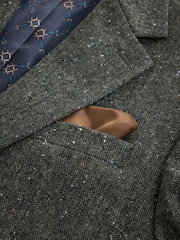 Khakigrün - Wool Blend Donegal Textured Blazer - Bild 9 von 11