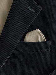 Black Regular Fit Corduroy Blazer - Image 5 of 12