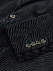 Black Regular Fit Corduroy Blazer - Image 6 of 12