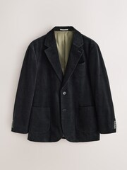 Black Regular Fit Corduroy Blazer - Image 7 of 12