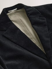 Black Regular Fit Corduroy Blazer - Image 8 of 12