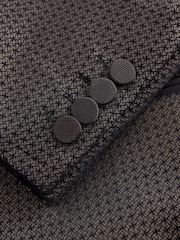 Zwart/goud - Normale Pasvorm - Fluwelen blazer met patroon - Afbeelding 11 van 11