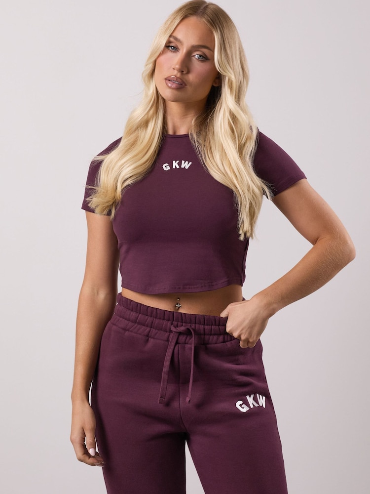 Gym King Red Inspire Cap Sleeve Curved Hem T-Shirt - Image 1 of 5 Gym King Red Inspire Cap Sleeve Curved Hem T-Shirt - Image 1 of 5