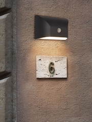 Searchlight Dark Grey and White York 6W 3000k IP65 Wall Light - Image 1 of 3