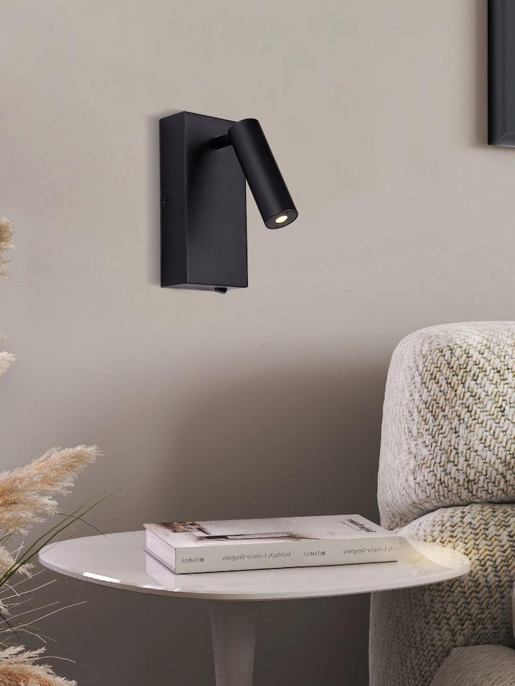 Searchlight Black Alice LED 1W 3000k Wall Light - Image 1 of 4 Searchlight Black Alice LED 1W 3000k Wall Light - Image 1 of 4