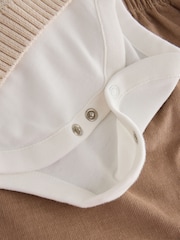 Brown Baby Knit Vest Bodysuit and Trousers Set (0mths-3yrs) - Image 10 of 13
