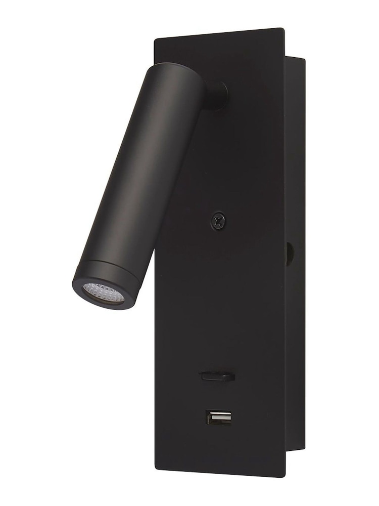 Searchlight Matt Black and Clear Low USB Reading Light - Image 4 of 4 Searchlight Matt Black and Clear Low USB Reading Light - Image 4 of 4