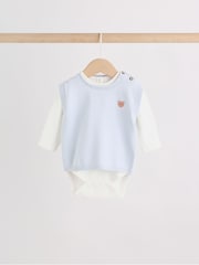 Blue Knit Vest, Bodysuit and Trouser Baby Set (0mths-3yrs) - Image 7 of 22