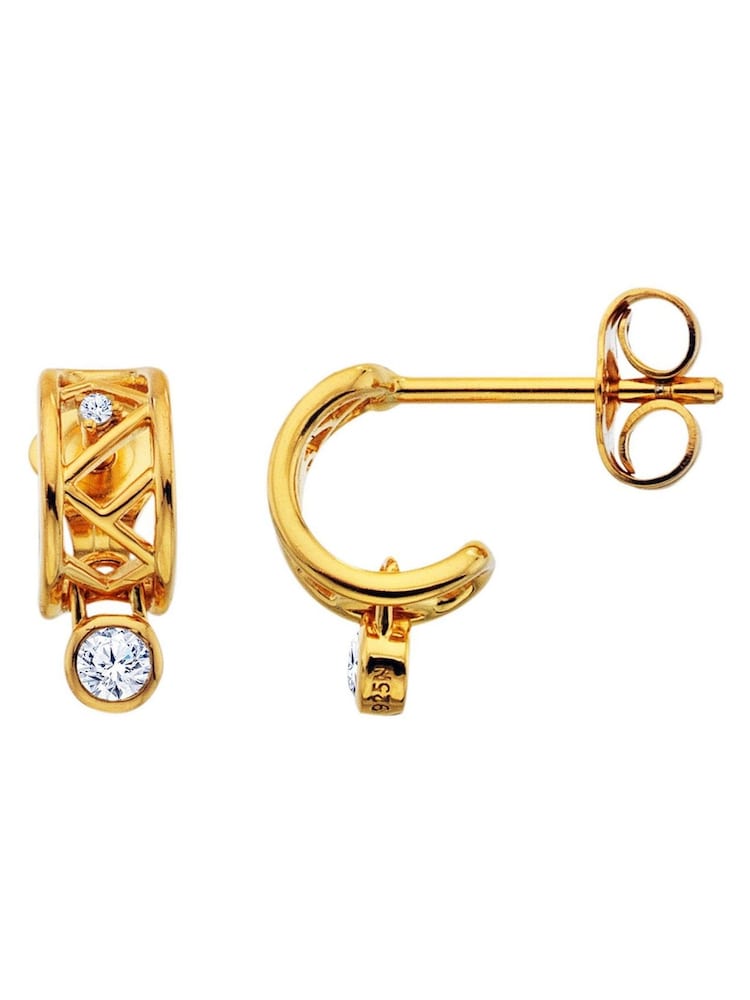 Hot Diamonds Gold Tone HD X GE Revolve Earrings - Image 2 of 3 Hot Diamonds Gold Tone HD X GE Revolve Earrings - Image 2 of 3