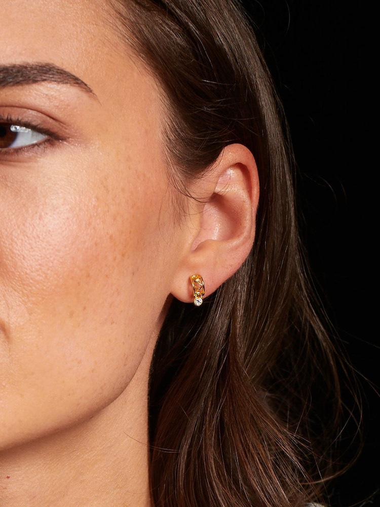 Hot Diamonds Gold Tone HD X GE Revolve Earrings - Image 3 of 3 Hot Diamonds Gold Tone HD X GE Revolve Earrings - Image 3 of 3