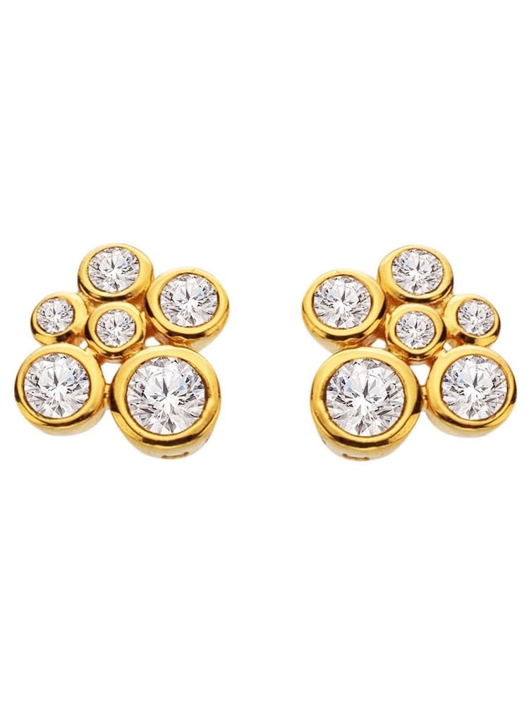 Hot Diamonds Gold Tone HD X GE Tender Cluster Earrings - Image 3 of 3 Hot Diamonds Gold Tone HD X GE Tender Cluster Earrings - Image 3 of 3
