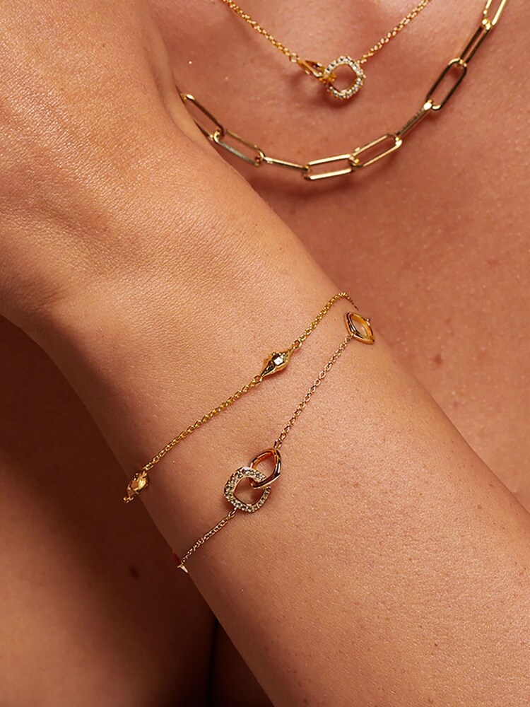 Hot Diamonds Gold Tone HD X GE Connected Bracelet - Image 3 of 3 Hot Diamonds Gold Tone HD X GE Connected Bracelet - Image 3 of 3