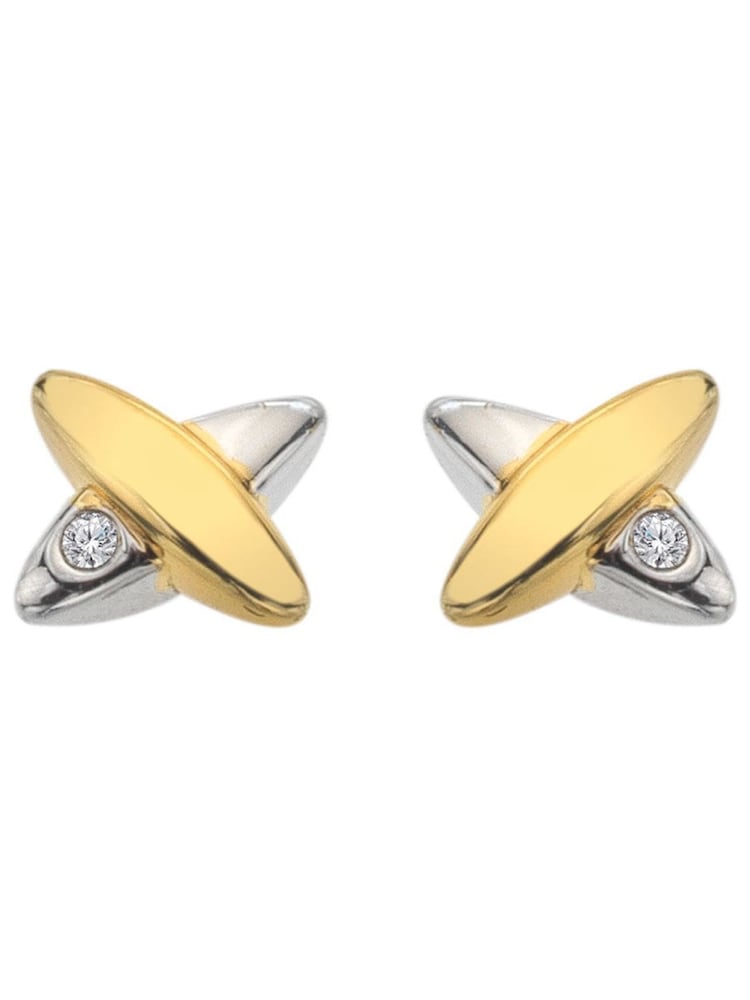 Hot Diamonds Sterling Silver Coupled Two Tone Earrings - Image 2 of 3 Hot Diamonds Sterling Silver Coupled Two Tone Earrings - Image 2 of 3