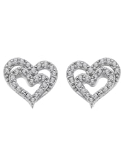 Hot Diamonds Sterling Silver Shimmer Heart Earrings - Image 3 of 3