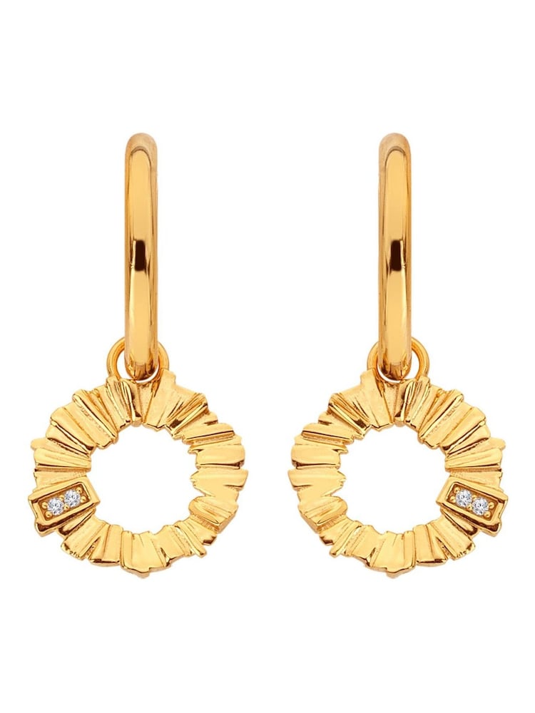 Hot Diamonds Gold Tone HD X GE Believe Hoop Earrings - Image 3 of 3 Hot Diamonds Gold Tone HD X GE Believe Hoop Earrings - Image 3 of 3