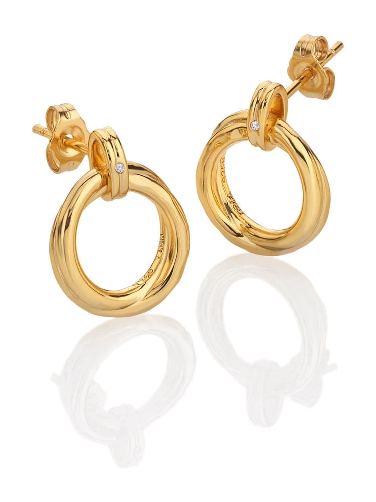 Hot Diamonds Gold Tone HD X GE Aura Stud Earrings - Image 1 of 3 Hot Diamonds Gold Tone HD X GE Aura Stud Earrings - Image 1 of 3