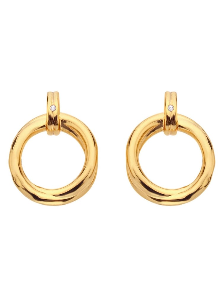 Hot Diamonds Gold Tone HD X GE Aura Stud Earrings - Image 3 of 3 Hot Diamonds Gold Tone HD X GE Aura Stud Earrings - Image 3 of 3