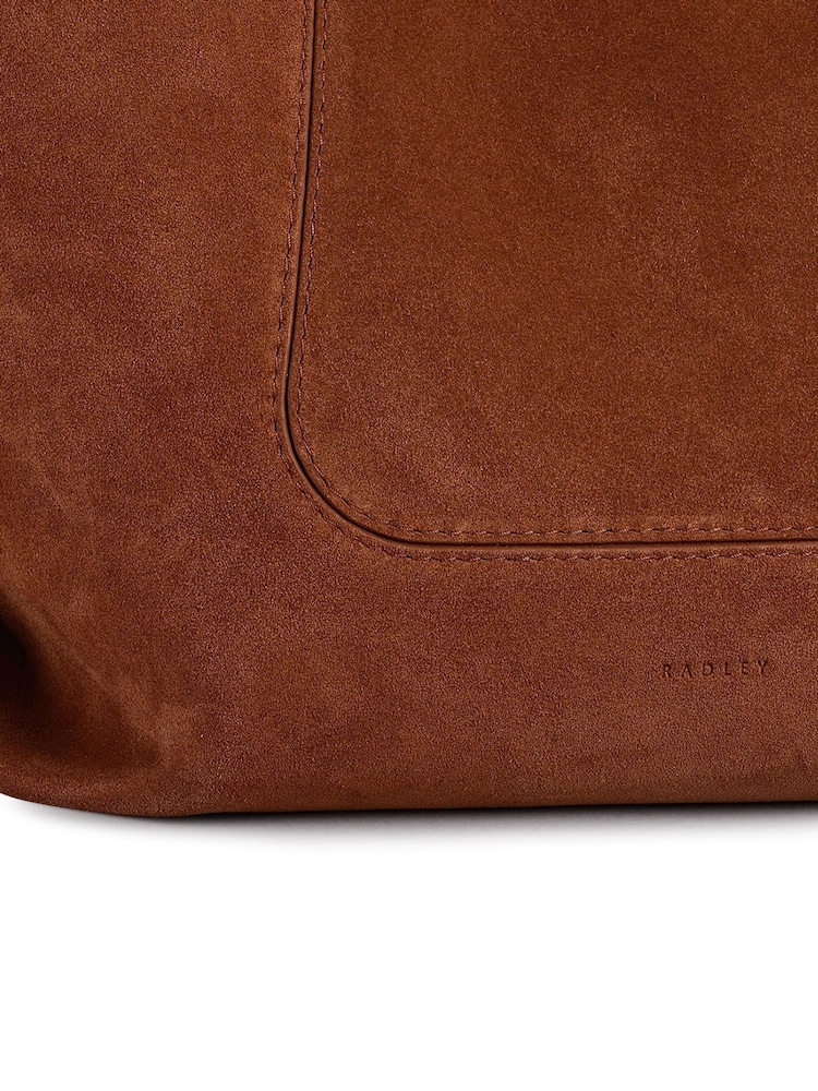 Radley Brown Suede The Compton Medium Shoulder Bag - Image 5 of 5