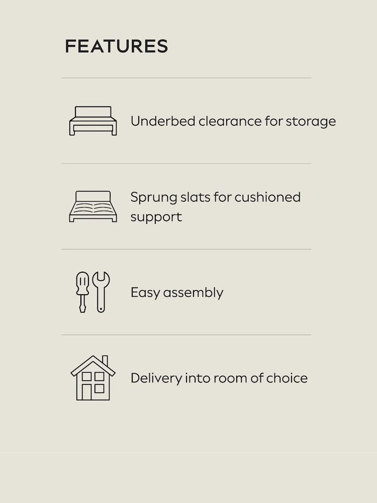 Soft Twill Chestnut Brown Thompson Tall Country Upholstered Bed Frame - Image 2 of 2 Soft Twill Chestnut Brown Thompson Tall Country Upholstered Bed Frame - Image 2 of 2