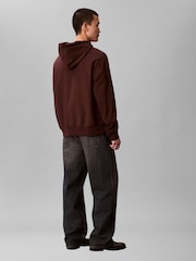 Calvin Klein Brown Monologo Premium Fleece Sweat Top - Image 5 of 6