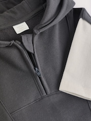 Charcoal Grey Hooded Sweat Baby Romper (0mths-3yrs) - Image 4 of 6