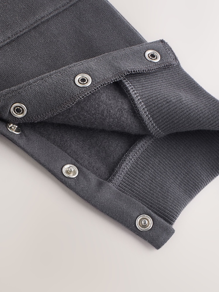 Charcoal Grey Hooded Sweat Baby Romper (0mths-3yrs) - Image 6 of 6