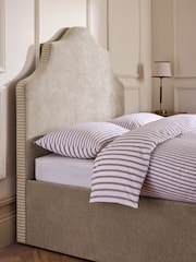 Smart Chenille Light Natural Thompson Tall Country Extra Deep Ottoman Storage Upholstered Bed Frame - Image 1 of 10