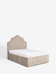 Smart Chenille Light Natural Thompson Tall Country Extra Deep Ottoman Storage Upholstered Bed Frame - Image 8 of 10