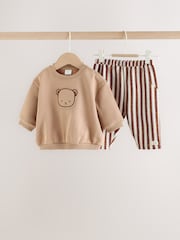 Chocolate Brown Bear Baby Set Sweat Top and Trousers (0mths-2yrs) - Image 1 of 11
