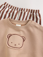 Chocolate Brown Bear Baby Set Sweat Top and Trousers (0mths-2yrs) - Image 8 of 11