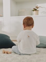 Azul con dinosaurio - Conjunto de top y leggings para bebé (0 meses-2 años) - Imagen 4 de 5