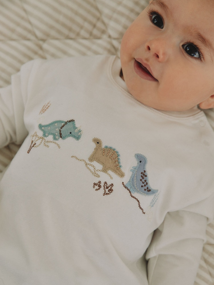 Azul con dinosaurio - Conjunto de top y leggings para bebé (0 meses-2 años) - Imagen 5 de 5 Azul con dinosaurio - Conjunto de top y leggings para bebé (0 meses-2 años) - Imagen 5 de 5