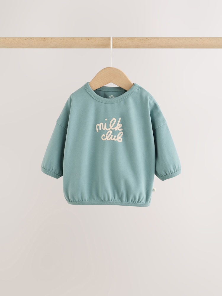 Azul con inscripción Milk Club - Conjunto de top y leggings para bebé (0 meses-2 años) - Imagen 2 de 10 Azul con inscripción Milk Club - Conjunto de top y leggings para bebé (0 meses-2 años) - Imagen 2 de 10