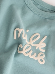 Azul con inscripción Milk Club - Conjunto de top y leggings para bebé (0 meses-2 años) - Imagen 9 de 10