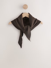 Chocolate Brown Cosy Soft Touch Crew Neck Sweatshirt with Neck Scarf - Image 8 of 10