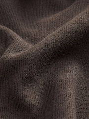 Chocolate Brown Cosy Soft Touch Crew Neck Sweatshirt with Neck Scarf - Image 9 of 10