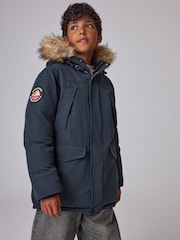 ネイビー - Superdry Everest パーカーコート - 画像 1 / 10