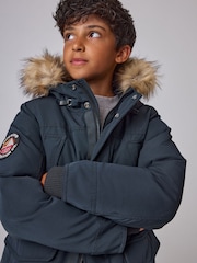 ネイビー - Superdry Everest パーカーコート - 画像 3 / 10