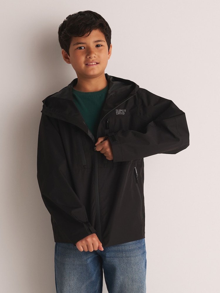 Superdry Black Waterproof Windcheater Coat - Image 1 of 12 Superdry Black Waterproof Windcheater Coat - Image 1 of 12